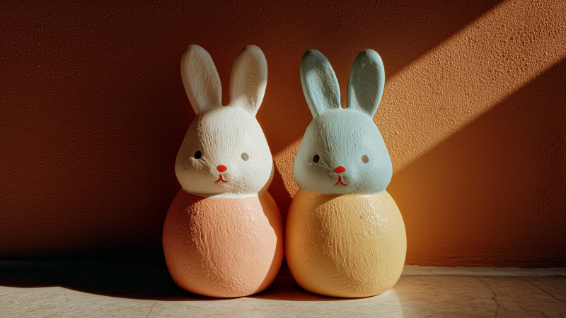 bunny wallpaper, springtime vibes, festive ideas, background for desktop wallpaper