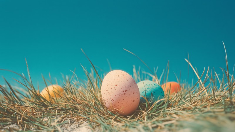 holiday crafts wallpaper, creative projects, easter eggs, background for desktop wallpaper (horizontal)