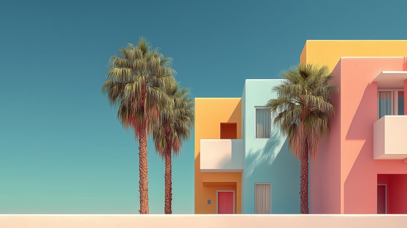 summer vibes wallpaper, picturesque landscape, sunny day, background for desktop wallpaper (horizontal)