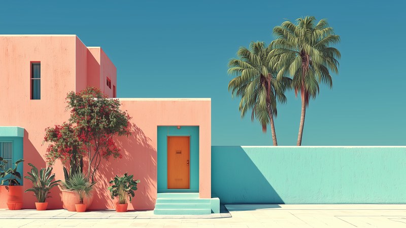 tranquil beach wallpaper, bright horizon, dreamy aesthetic, background for desktop wallpaper (horizontal)