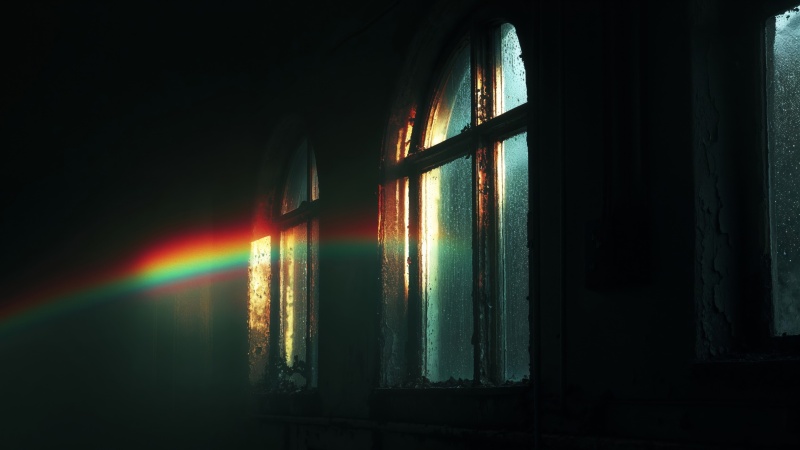 colorful reflections wallpaper, retro neon, vintage aesthetic, background for desktop wallpaper (horizontal)