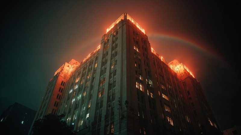 rainbow light wallpaper, colorful neon, dynamic lighting, background for desktop wallpaper (horizontal)