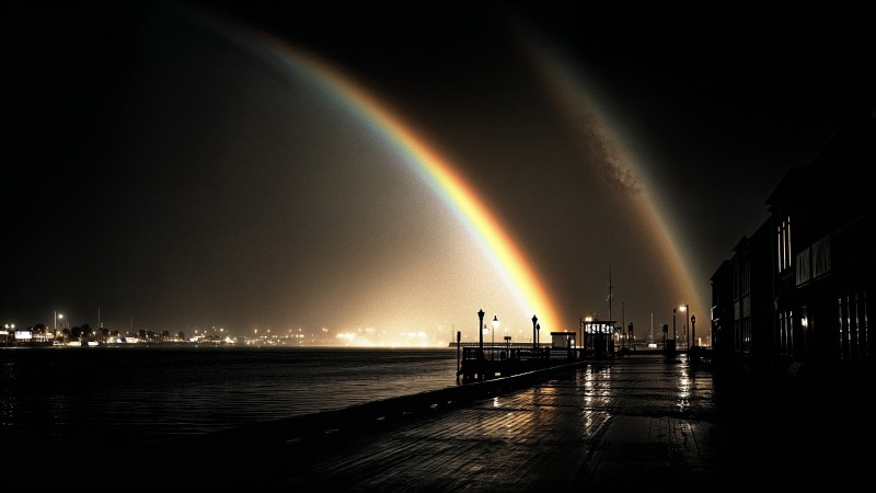 abstract colors wallpaper, rainbow sky, enchanting landscape, background for desktop wallpaper (horizontal)