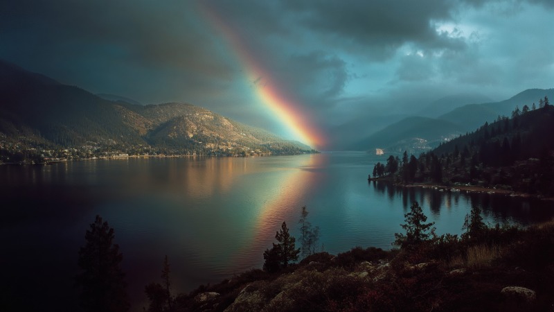 moody aesthetic wallpaper, night scene, dramatic clouds, background for desktop wallpaper (horizontal)