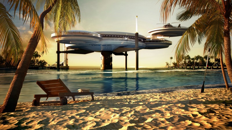 Water Discus Hotel, Dubai, sea, ocean, travel, hotel, beach, sand, booking, relax (horizontal)