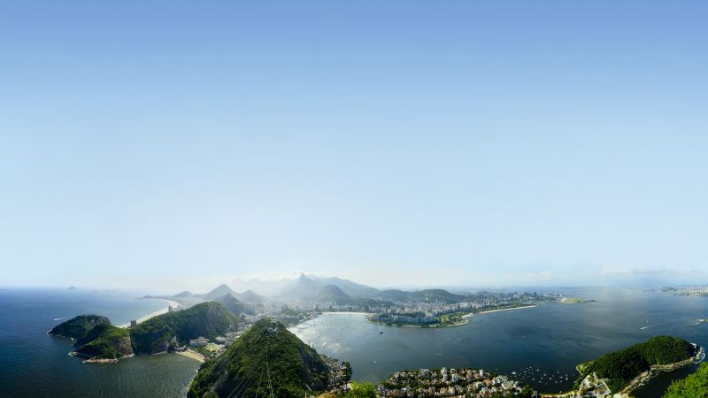 Rio de janeiro, 5k, 4k wallpaper, sky, clouds, air photography (horizontal)