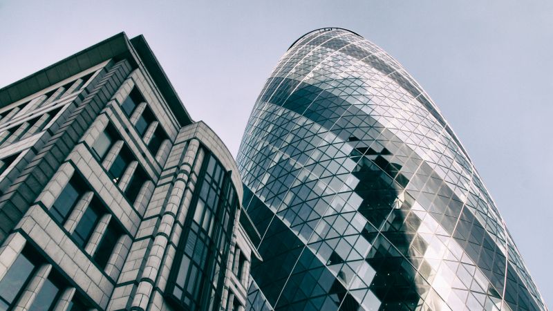 Gherkin building, London, UK, skyscrapers (horizontal)