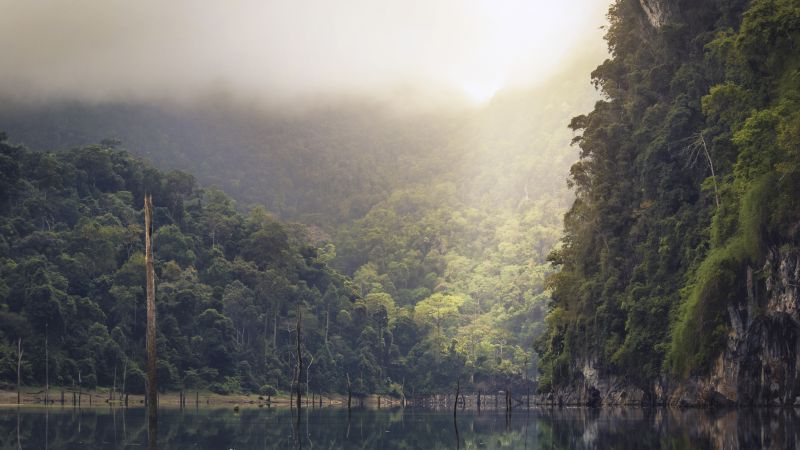 Thailand, 4k, 5k wallpaper, 8k, mountains, mist, river (horizontal)