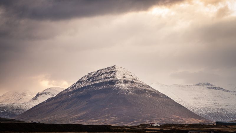 Iceland, 4k, 5k wallpaper, mountains, clouds, meadows (horizontal)