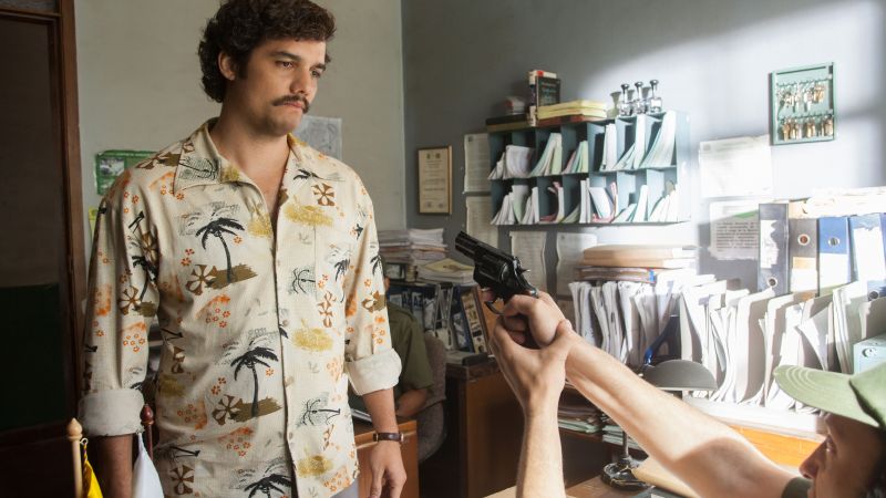 Narcos, TV Series, Wagner Moura, Pablo Escobar, Raúl Méndez (horizontal)
