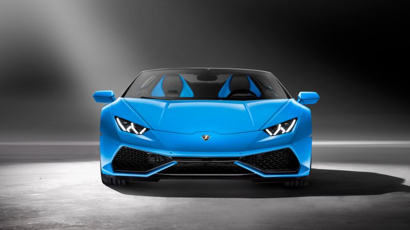 Lamborghini Huracan LP610-4 Spyder, supercar, blue, luxury cars, sports car, test drive (horizontal)