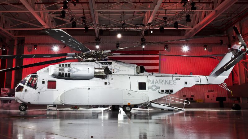 Sikorsky CH-53K King Stallion, fighter helicopter, fighter, U.S. Air Force,  (horizontal)