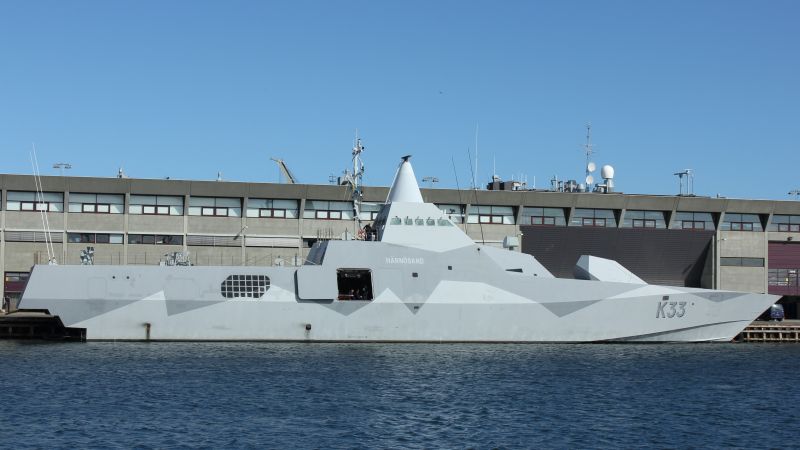 K33, HMS Härnösand, Visby class, corvette, Swedish Navy (horizontal)