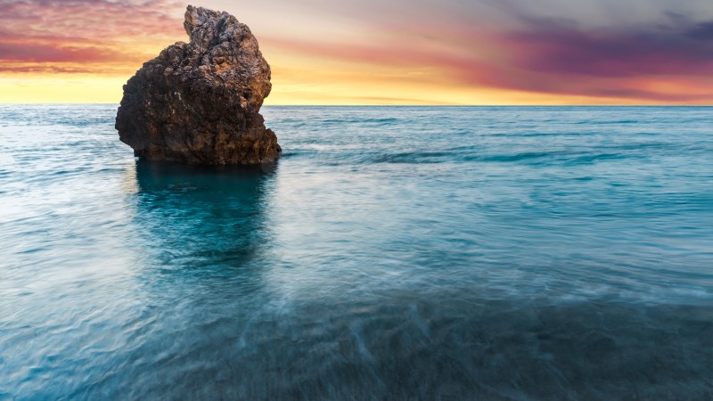 Milos, 4k, HD wallpaper, Greece, Beach, island, Lefkada, sea, ocean, water, sunset, sunrise, blue, sky, clouds (horizontal)