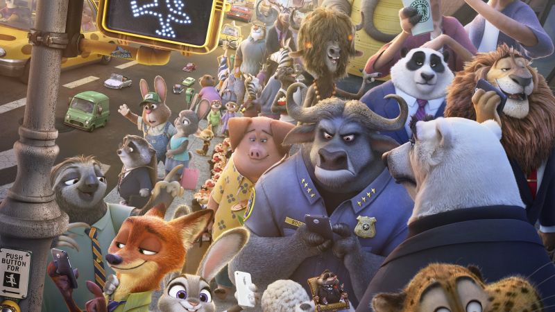 Zootopia, Best Animation Movies of 2016, cartoon (horizontal)
