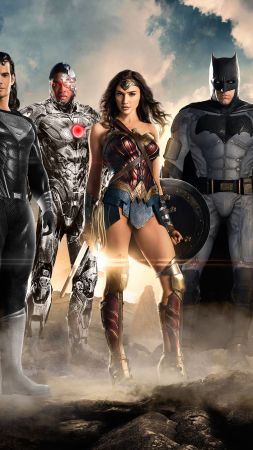 Justice League, superman, batman, Wonder woman, superhero (vertical)