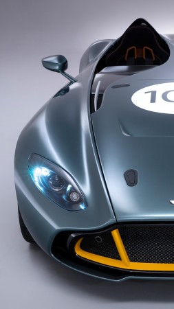 Aston Martin CC100 Speedster, supercar, silver (vertical)