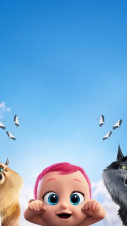 Storks, baby, eagle, wolf, best animation movies of 2016 (vertical)