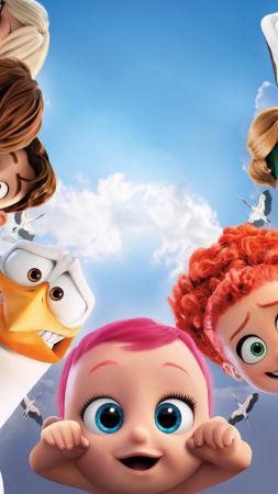 Storks, baby, eagle, wolf, best animation movies of 2016 (vertical)
