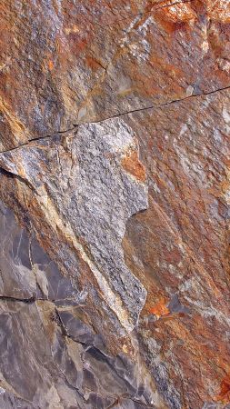 stone, 4k, 5k wallpaper, brown, pattern, cracks (vertical)