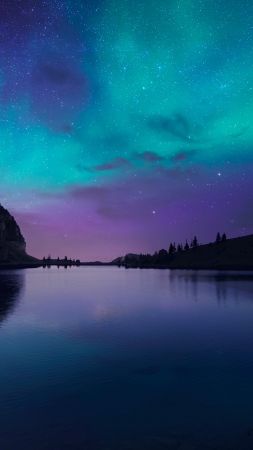Lake Aurora, 4k, HD wallpaper, Florida, night, sky, stars (vertical)