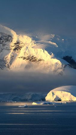 Antarctica, 4k, 5k wallpaper, 8k wallpaper, hd wallpaper, snow, iceberg, mountain (vertical)