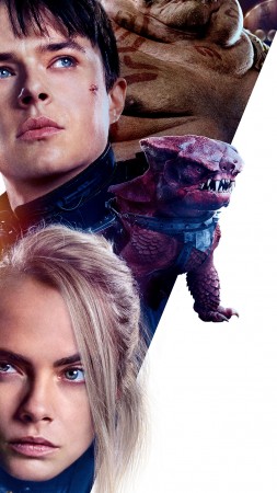 Valerian and the City of a Thousand Planets, 4k, Cara Delevingne, Dane DeHaan (vertical)