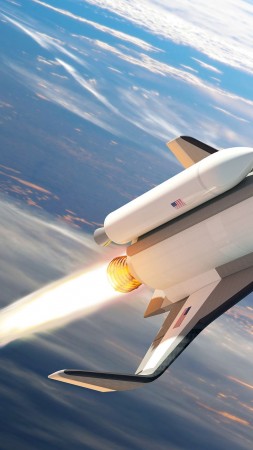 Boeing Phantom Express, 4k, space (vertical)