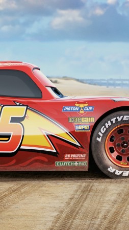 Cars 3, 8k, Lightning McQueen, poster (vertical)