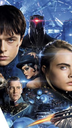 Valerian and the City of a Thousand Planets, 4k, Cara Delevingne, Dane DeHaan (vertical)