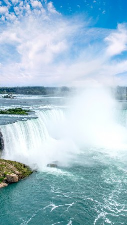 Niagara Falls, waterfall, New York, USA, 6k (vertical)