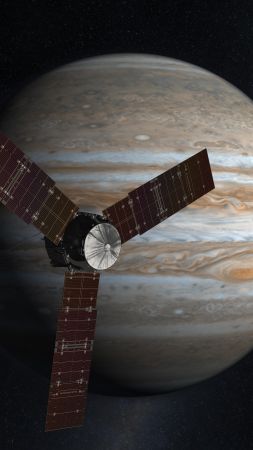 Jupiter, Juno, NASA, space, 4k (vertical)