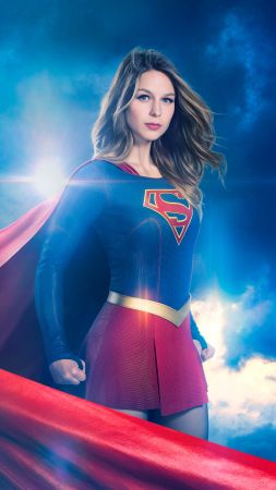 Supergirl Season 3, Melissa Benoist, TV Series, 4k (vertical)