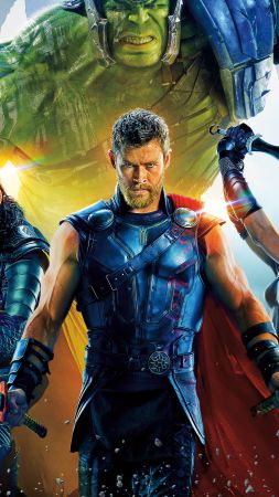 Thor: Ragnarok, Chris Hemsworth, Tom Hiddleston, Tessa Thompson, poster, 5k (vertical)
