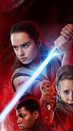 Star Wars: The Last Jedi, Daisy Ridley, Carrie Fisher, Adam Driver, poster, 4k (vertical)