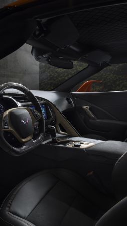 Chevrolet Corvette ZR1, interior, 2018 Cars, 8k (vertical)