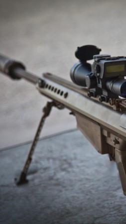 Barrett, M82A1, M107, M82, Light fifty, anti-materiel, sniper rifle, ammunition, bullets, scope (vertical)