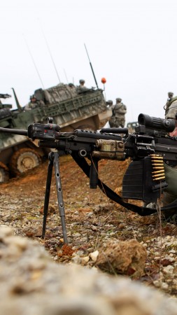 M249, LMG, light machine gun, SAW, Mk 48, soldier, U.S. Army, training (vertical)