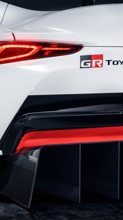 Toyota GR Supra Racing Concept, Geneva Motor Show 2018, 4k (vertical)