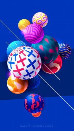 abstract, balls, colorful, modern, 4k, 5k, 8k (vertical)