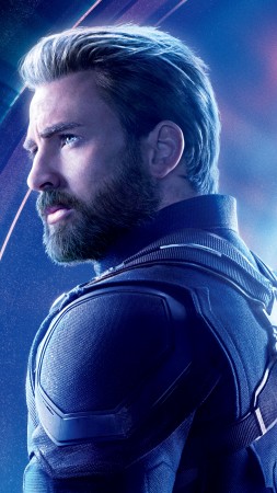 Avengers: Infinity War, Captain America, Chris Evans, 8k (vertical)