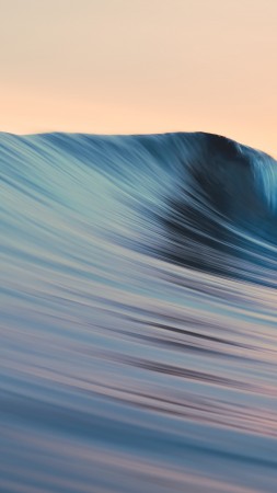 OSX, 5k, 4k wallpaper, 8k, rolling, waves, blue, sunset (vertical)