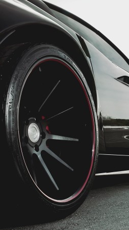 Drift, tires, race car, 4K (vertical)
