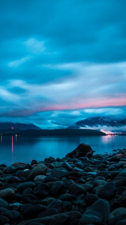 Juneau, Alaska, Ocean, Sky, 4K (vertical)