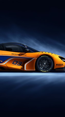 McLaren 720S GT3, supercar, 2019 Cars, 4K (vertical)