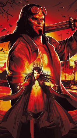 Hellboy, David Harbour, poster, 4K (vertical)