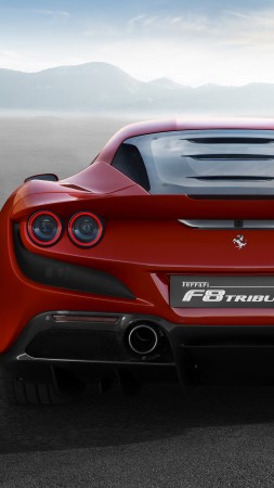 Ferrari F8 Tributo, 2019 Cars, supercar, Geneva Motor Show 2019, 4K (vertical)