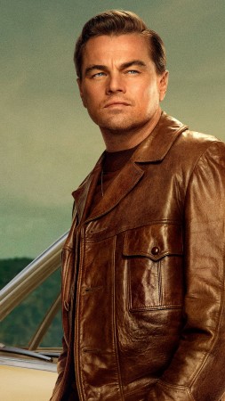 Once Upon A Time In Hollywood, Brad Pitt, Leonardo DiCaprio, 4K (vertical)