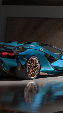 Lamborghini Sian Roadster, supercar, 2021 cars, electric cars (vertical)