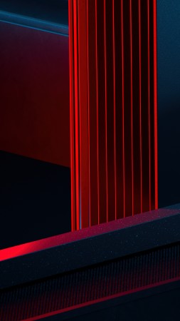 abstract, dark, red, lines, geometry, 4K (vertical)
